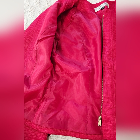 Tahari Pink Tweed Skirt Suit - Picture 5 of 9